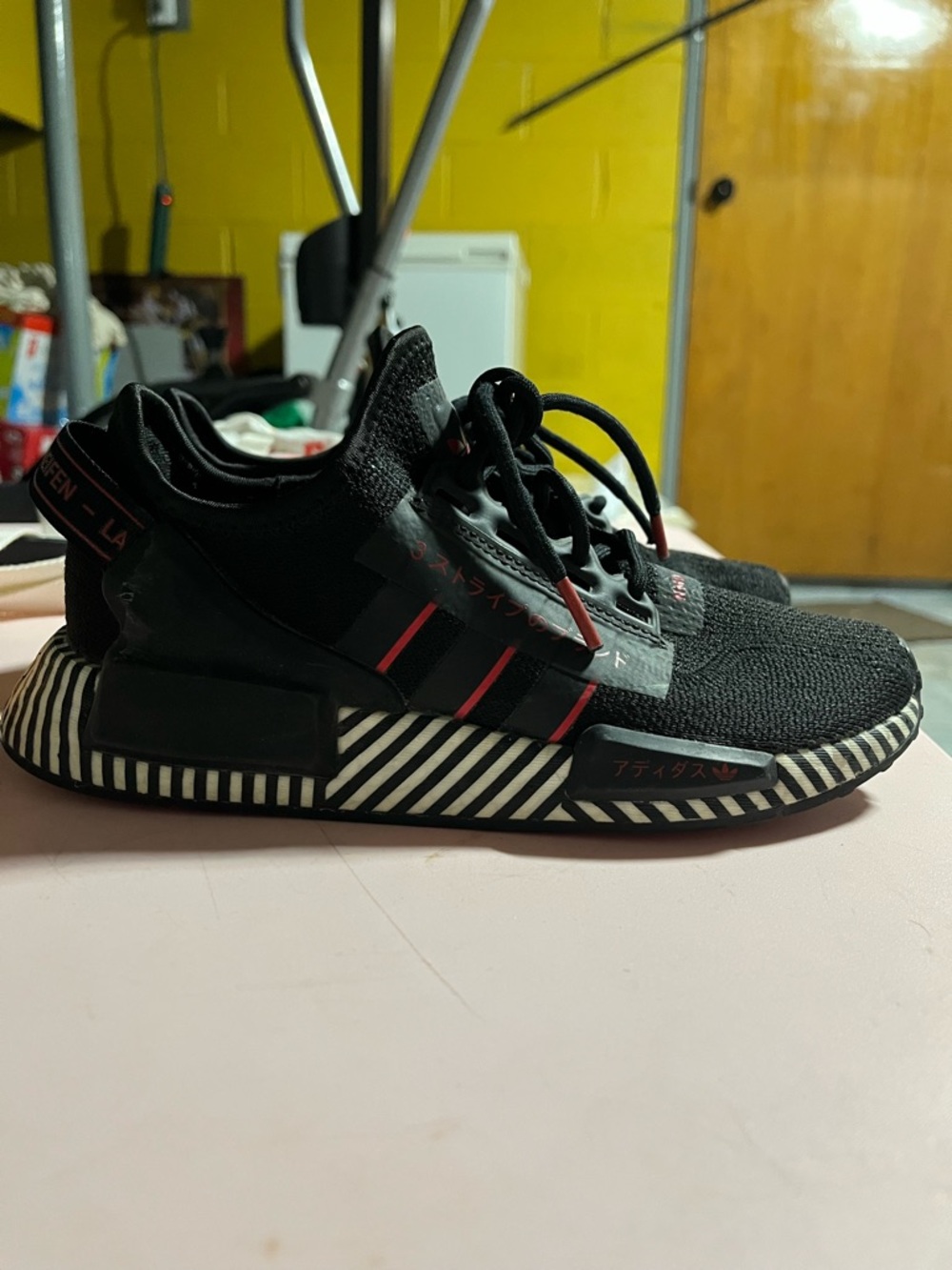 adidas NMD Black with Red Accent Low-Top Sneakers